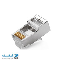 خرید سوکت شبکه Cat6 SFTP امپ بسته 100 عددی