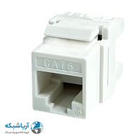 کیستون شبکه Cat6 UTP سفید ۱۸۰ درجه ونتولینک