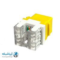 کیستون شبکه Cat6 UTP زرد ۱۸۰ درجه ونتولینک