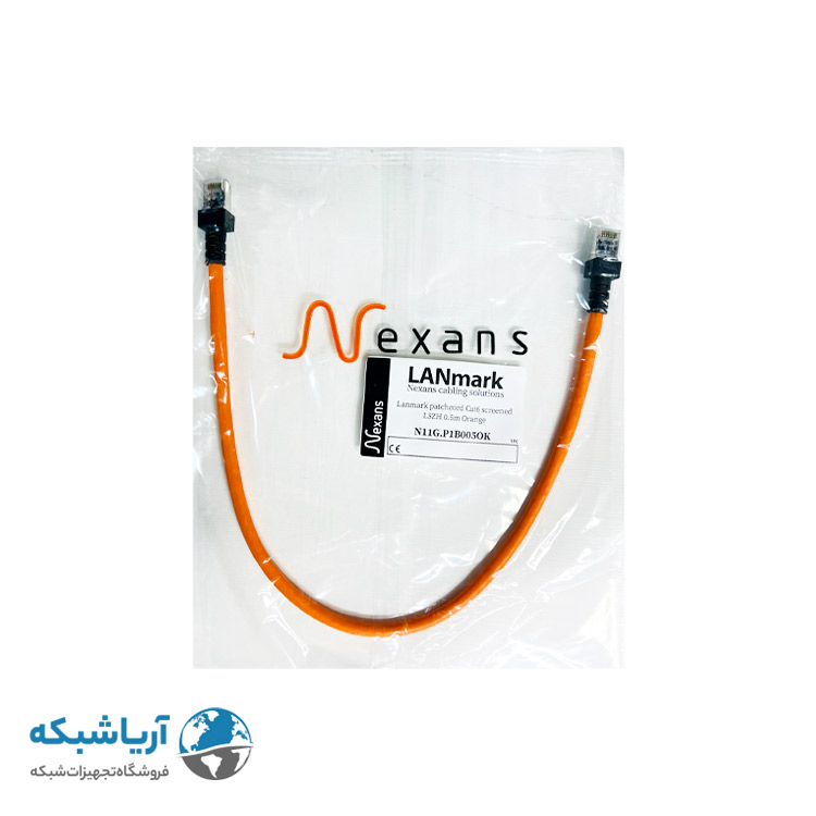 خرید پچ کورد نگزنس 0.5 ‌متری Cat6a SFTP نارنجی LSZH