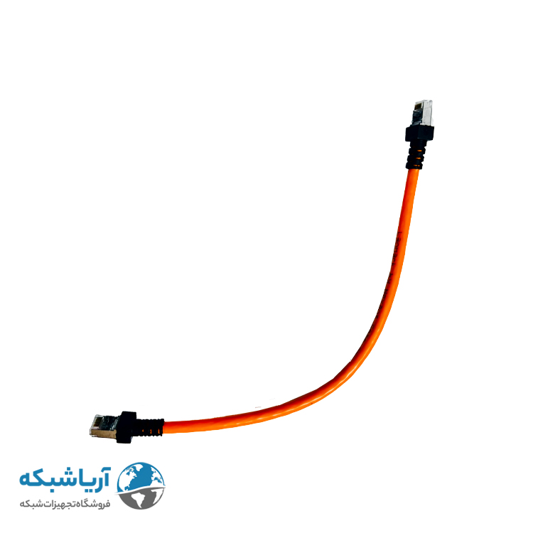 پچ کورد شبکه نگزنس (کابل لن) Cat6a SFTP با روکش PVC نارنجی 30 سانتی متری (0.3m)