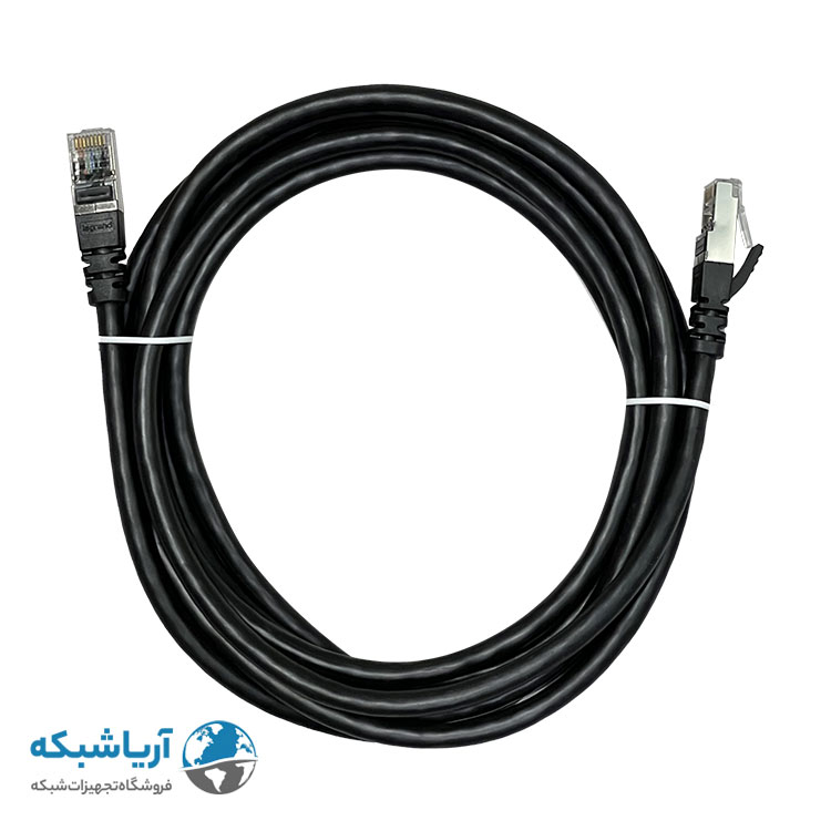 پچ کورد شبکه لگراند (کابل لن) Cat6 SFTP با روکش PVC مشکی 3 متری