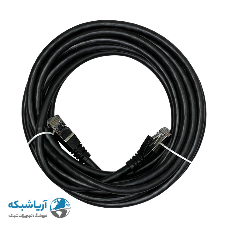 پچ کورد شبکه لگراند (کابل لن) Cat6 SFTP با روکش PVC مشکی 5 متری