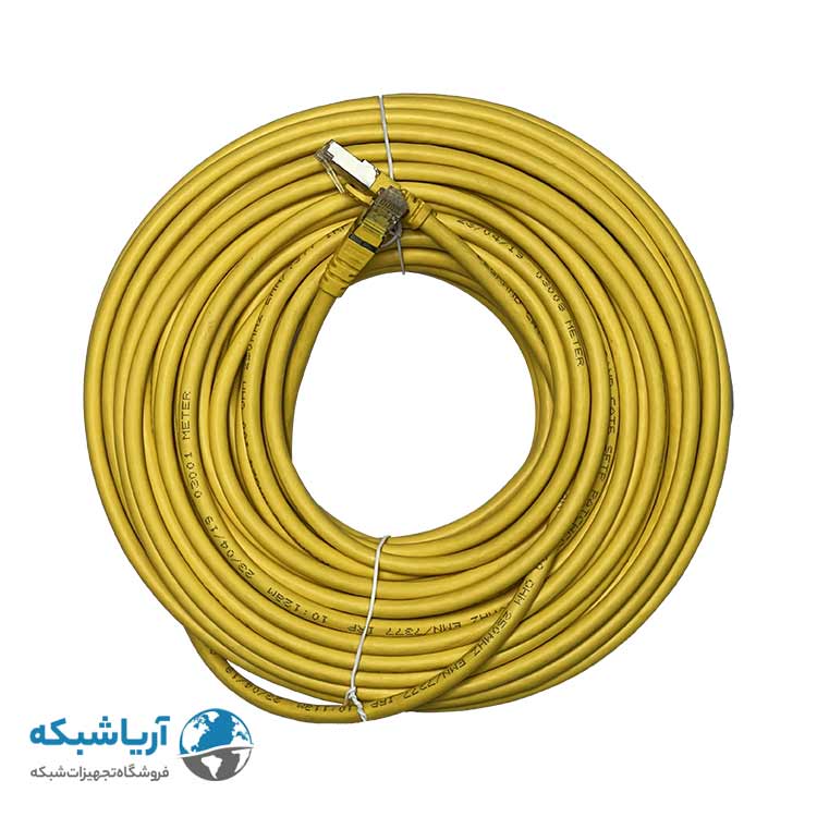 پچ کورد شبکه لگراند (کابل لن) Cat6 SFTP با روکش PVC زرد 30 متری