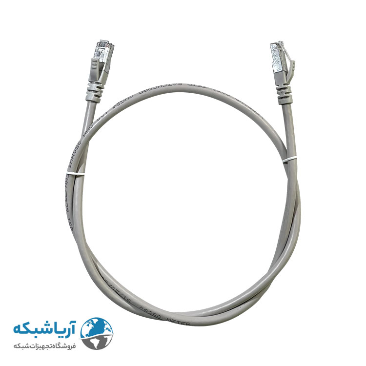 پچ کورد شبکه لگراند (کابل لن) Cat6 SFTP با روکش PVC طوسی 1 متری