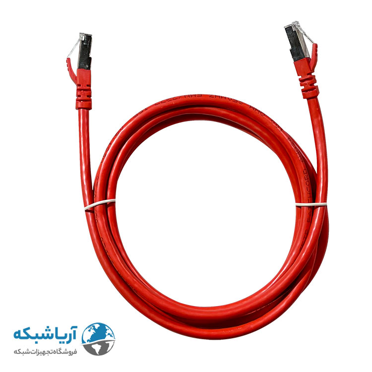پچ کورد شبکه لگراند (کابل لن) Cat6 SFTP با روکش PVC قرمز 2 متری