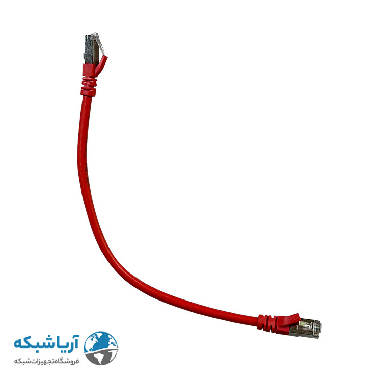 پچ کورد شبکه لگراند (کابل لن) Cat6 SFTP با روکش PVC قرمز 30 سانتی متری (0.3m)