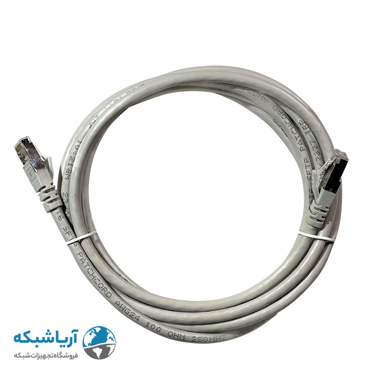پچ کورد شبکه لگراند (کابل لن) Cat6 SFTP با روکش PVC طوسی 3 متری