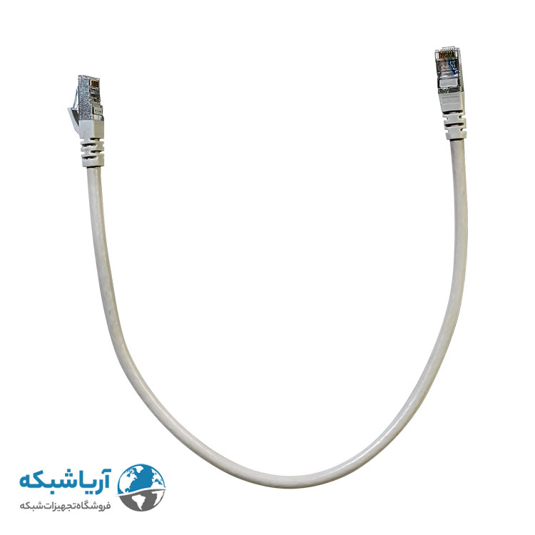 پچ کورد شبکه لگراند (کابل لن) Cat6 SFTP با روکش PVC طوسی 50 سانتی متری (0.5m)