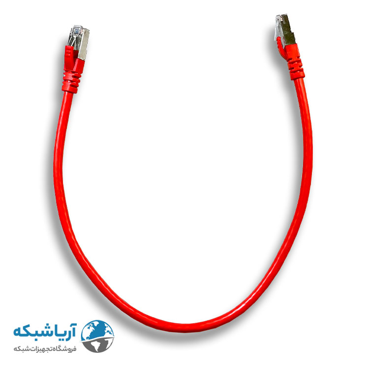 پچ کورد شبکه لگراند (کابل لن) Cat6 SFTP با روکش PVC قرمز 50 سانتی متری (0.5m)