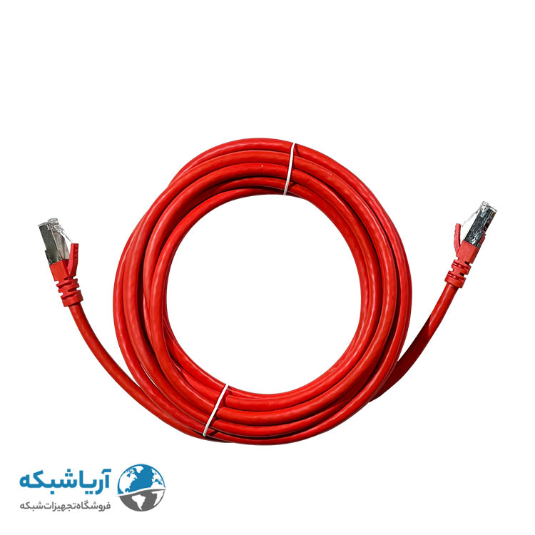 پچ کورد شبکه لگراند (کابل لن) Cat6 SFTP با روکش PVC قرمز 5 متری