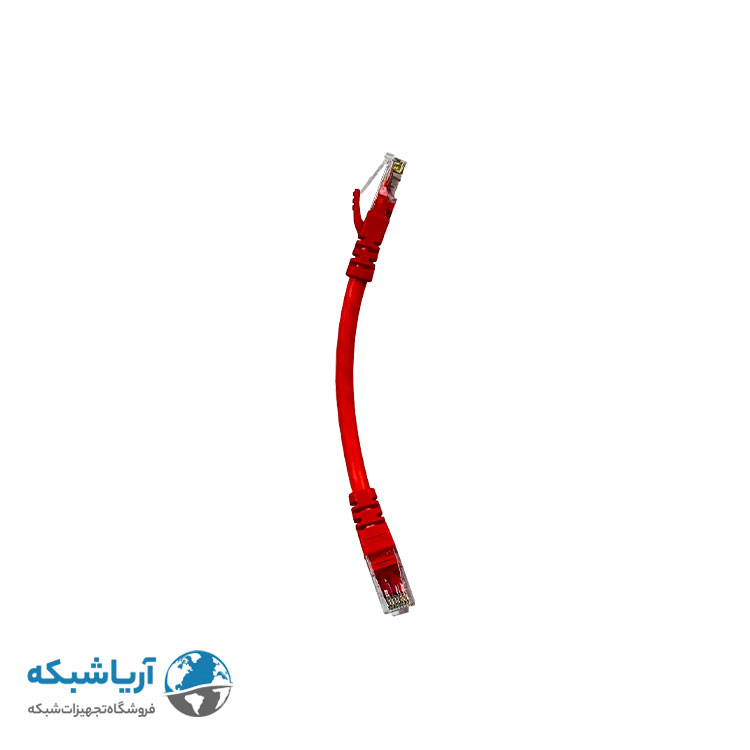 پچ کورد شبکه لگراند (کابل لن) Cat6 UTP با روکش PVC قرمز 15 سانتی متری