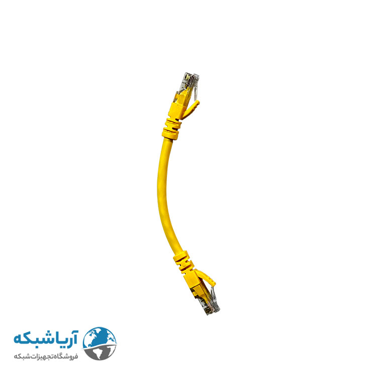 پچ کورد شبکه لگراند (کابل لن) Cat6 UTP با روکش PVC زرد 15 سانتی متری