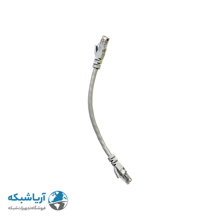 پچ کورد شبکه لگراند (کابل لن) Cat6 UTP با روکش PVC طوسی 20 سانتی متری (0.2m)