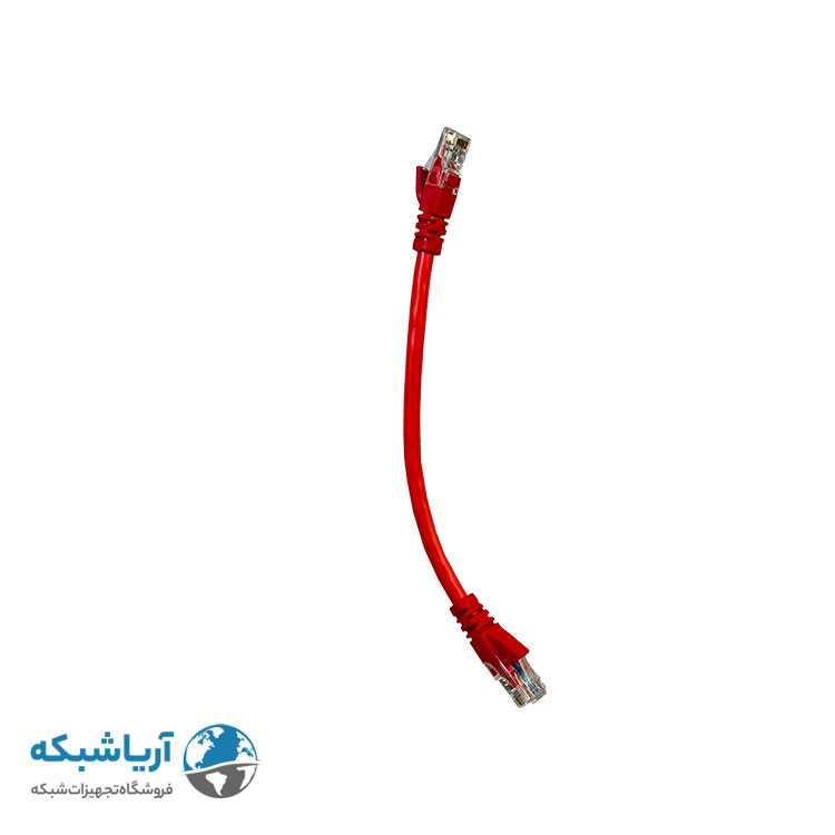 پچ کورد شبکه لگراند (کابل لن) Cat6 UTP با روکش PVC قرمز 20 سانتی متری (0.2m)