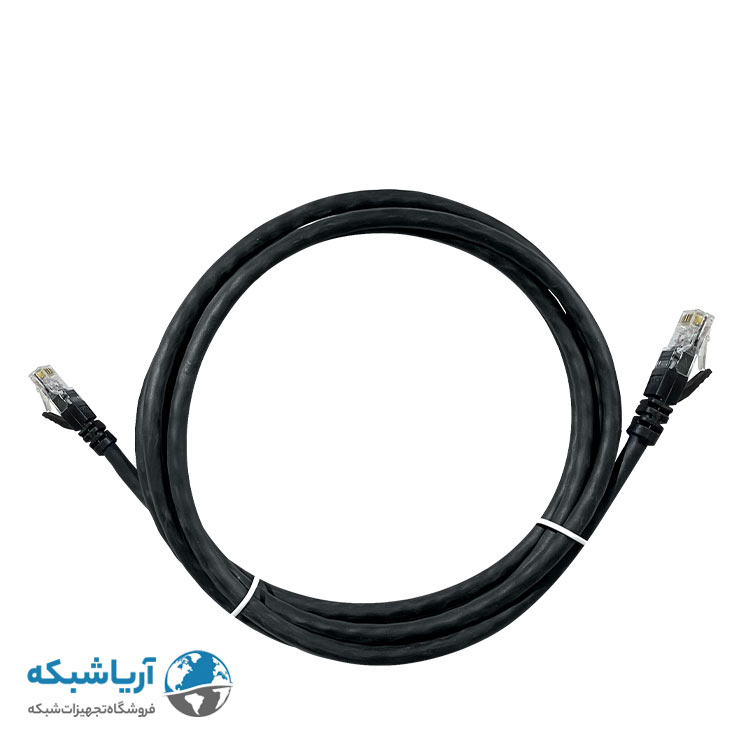 پچ کورد شبکه لگراند (کابل لن) Cat6 UTP با روکش PVC مشکی 2 متری