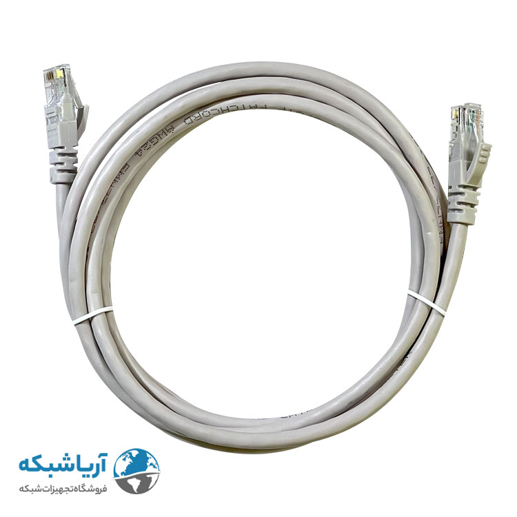 پچ کورد شبکه لگراند (کابل لن) Cat6 UTP با روکش PVC طوسی 2 متری