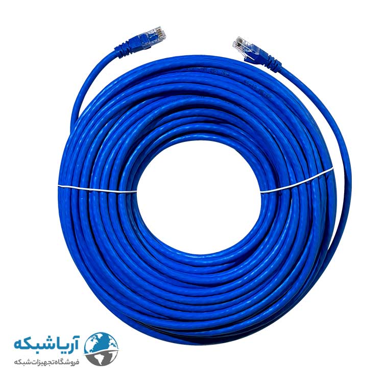پچ کورد شبکه لگراند (کابل لن) Cat6 UTP با روکش PVC آبی 30 متری