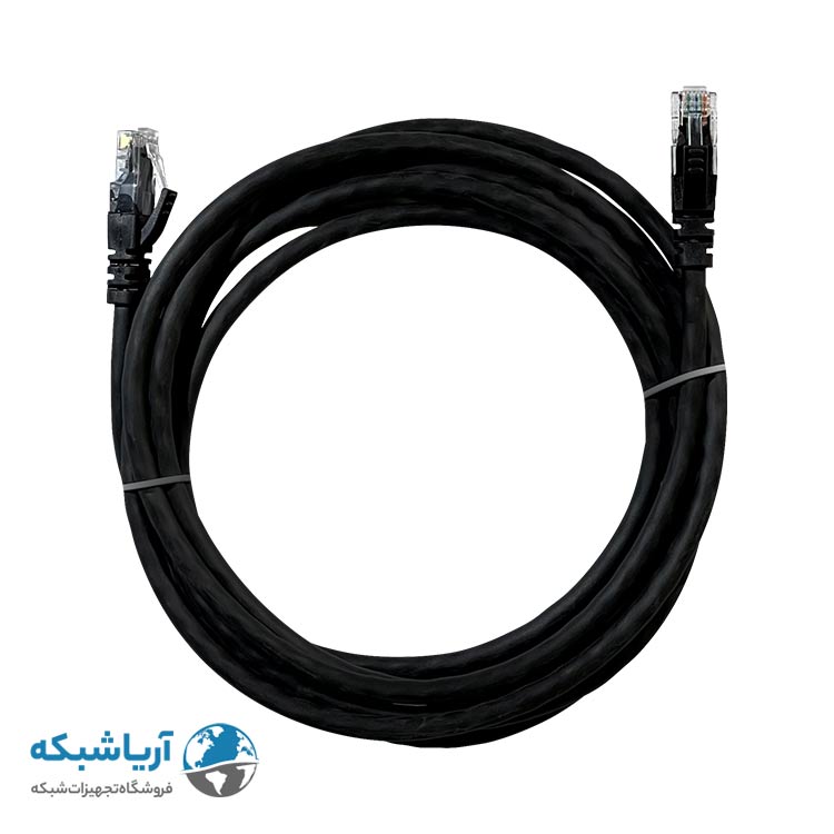 پچ کورد شبکه لگراند (کابل لن) Cat6 UTP با روکش PVC مشکی 3 متری