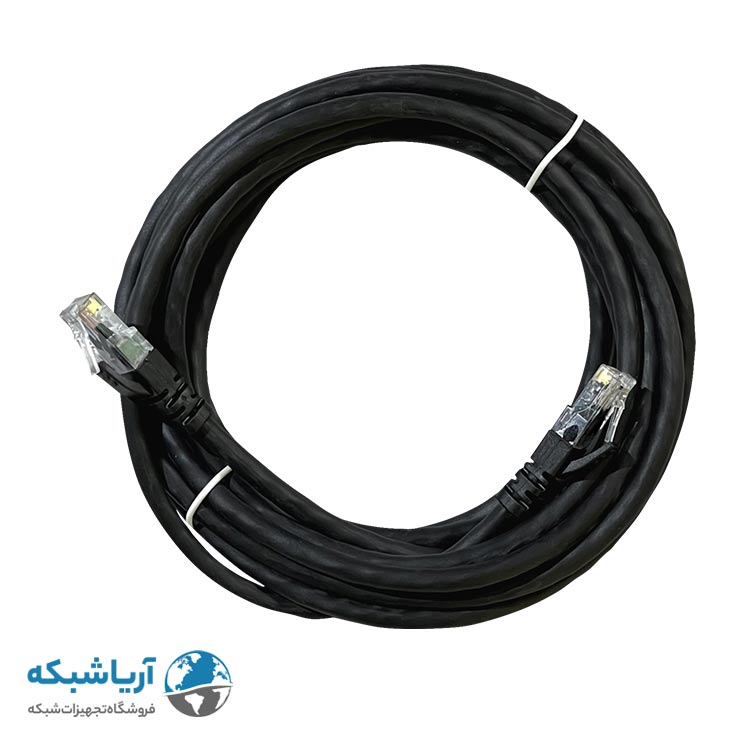 پچ کورد شبکه لگراند (کابل لن) Cat6 UTP با روکش PVC مشکی 5 متری