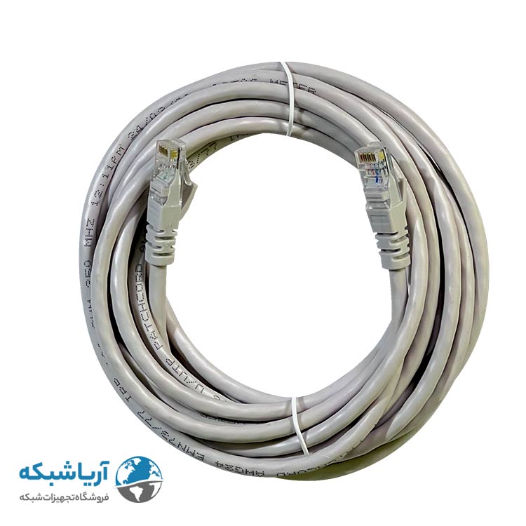 پچ کورد شبکه لگراند (کابل لن) Cat6 UTP با روکش PVC طوسی 5 متری