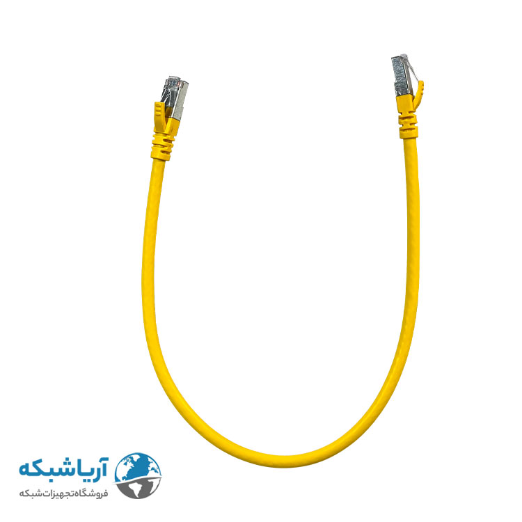 خرید پچ کورد لگراند 0.5 ‌متری Cat6a SFTP زرد LSZH