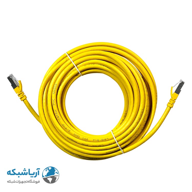 خرید پچ کورد لگراند 10 ‌متری Cat6a SFTP زرد LSZH