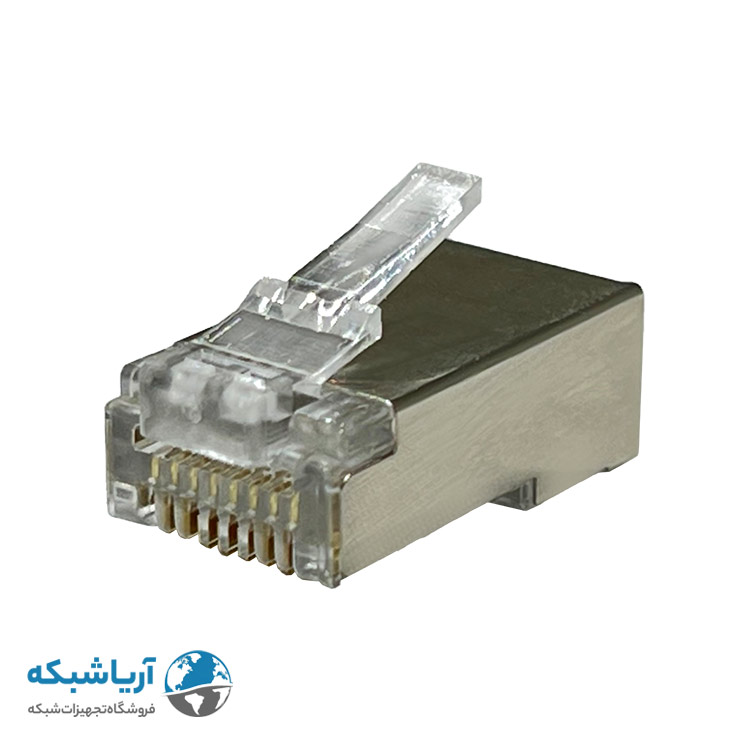سوکت شبکه نقره‌ای ونتولینک cat6 SFTP بسته 100 عددی میان گذر